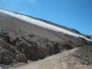 Paso de Agua Negra - Un glaciar en el camino